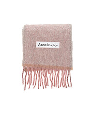 아크네 25FW FN-UX 시그니처 로고 울 머플러 더스티핑크 CA0290 416