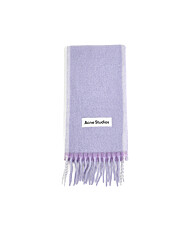 아크네 25FW FN-UX 시그니처 로고 울 머플러 라일락화이트 CA0290 AFF