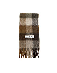 아크네 25FW 시그니처 로고 패치 체크 머플러 멀티 CA0084 DTJ