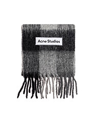 아크네 25FW 시그니처 로고 패치 체크 머플러 멀티 CA0084 DUC