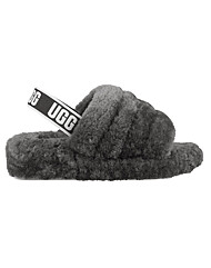 어그 24FW 플러프 예 슬라이드 퍼 샌들 차콜 1095119 CHRC