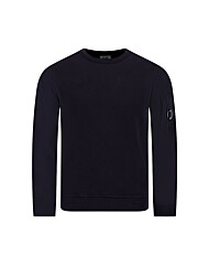 CP컴퍼니 26SS 렌즈 와펜 라이트 플리스 크루넥 맨투맨 블랙 RCCMSS711A 002246G 999