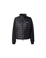 듀베티카 25FW BENEFICA 로고 믹스 패딩 자켓 블랙 VDDJ98946K0001 BKS