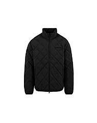 듀베티카 25FW ZECA UJ 로고 퀄팅 패딩자켓 블랙 VUDJ30145K0001 BKS