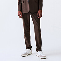 기모 스트레치 에센셜 셋업 팬츠_브라운 (릴렉스핏)