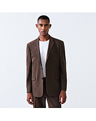 기모 스트레치 에센셜 셋업 자켓_브라운 (릴렉스핏)