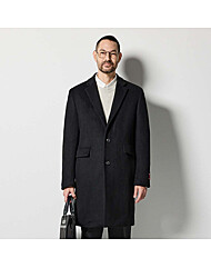 캐시미어 덕다운 내피 코트_블랙 (베이직핏)