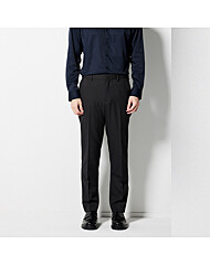 [히든밴드] 초크 스트라이프 팬츠_그레이 (테이퍼드핏)