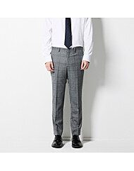 울 혼방 글렌체크 수트_그레이 (클래식핏)