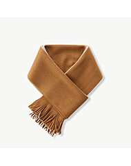 리버시블 배색 니트 머플러 (베이지)