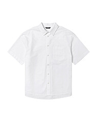 23 SS 오버핏 옥스퍼드 반팔 셔츠 (WHITE)