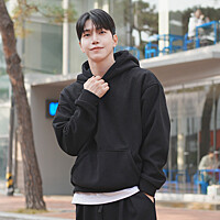 남녀공용 코듀로이 기모 후디 (BLACK) (HBBLT80)