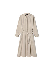 여성 모던 벨티드 셔츠 원피스 (BEIGE) (HC2OPC1)
