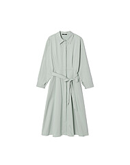여성 모던 벨티드 셔츠 원피스 (LT-GREEN) (HC2OPC1)