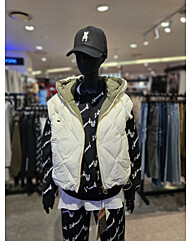 [라이프워크] WOMAN) 퍼펙트 투웨이 후드 다운 베스트  (LW244DV800-01)