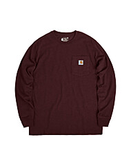 칼하트 남여공용 포켓 면 긴팔 티셔츠 K126 포트