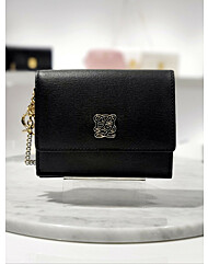 루이까또즈 여성 3단 반지갑 SQ3FM08BL