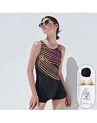 제테스 여성 아쿠아 2부 반신 실내 수영복 U자형 L_9A714