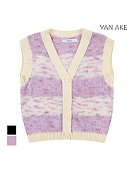 [반에이크] 투톤배색 니트조끼_VB3YKVUG04Z