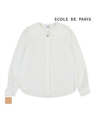 [에꼴드파리] 패턴 카라배색 블라우스_CB29WBC032Z