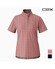 [CPX] 여성 삼각형 프린트 서커 터틀넥 티셔츠_MGWASWM3321