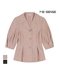 [미센스] 쓰리버튼 반팔 카라 블라우스_MB48BLM102A