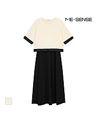 [미센스] 배색디자인 반팔 원피스_MB46OPMG03Z