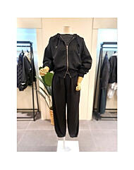 KESTPA04BK_후드 집업 조거팬츠 세츠 블랙