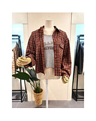 KNSTP904RE_캠프 체크 셔츠 세트 레드