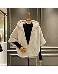 A4AWJP520_페이크 퍼 케이프 점퍼