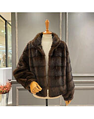 A5AWJK430_페이크 퍼 클립 숏 자켓