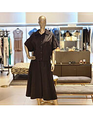 BFM7NNBD8010_밑단뒷밴딩 꼬임소매 블라우스