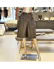 BFW5PNPP8970_페이크 레더 벨트 일자 반바지