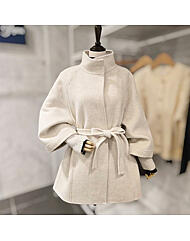 F5DCT500A_벨티드 하이넥 하프 코트