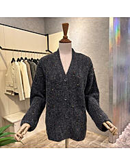 AOA1HY431_V넥 스팽글 박시 가디건