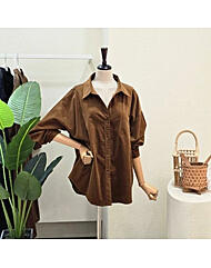 FW5J7BL00392_코듀로이 원포켓 카라넥 셔츠