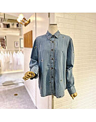 L253BSH954_르꽃자수데님셔츠