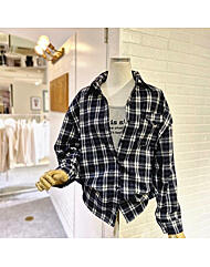 L254BSHA55_르반후체크세트셔츠