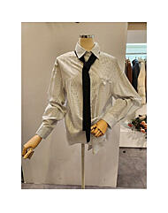 CP2WBL19_블랙타이 스트라이프 셔츠