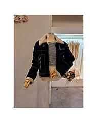 CP9WLT07_스티치 집업 퍼 무스탕 자켓