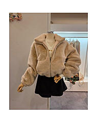 CP9WJP02_하이넥 퍼 집업 점퍼