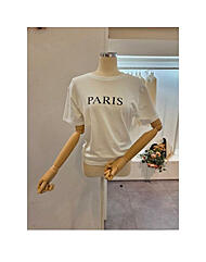 CQ3WTS03_심플 레터링 반팔 티셔츠