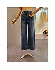 CQ3WPT03_워싱 일자 와이드 데님팬츠