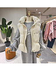 C25K7FVE020_허리스트링 후드패딩조끼