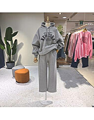 C25K7FTP057_타운NY자수 후드맨투맨 기모바지세트