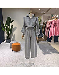 C25K7FTP042_기모 쉐도우 집업 와이드팬츠세트