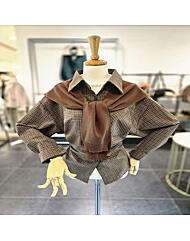 DP8WBL09_숄SET체킹셔츠V