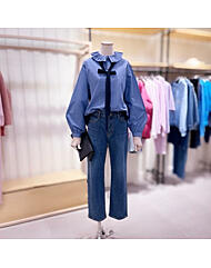 SH1SHF040_플리츠 핀턱 단작 투톤 블라우스