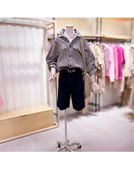 SI2SHF236_밑단 스트링 포인트 체크 셔츠