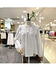 M25F9B112_프릴레이스 블라우스